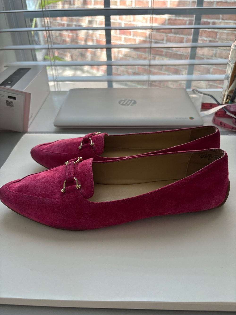 Talbots Fuchsia Suede Bit Loafers - Picture 5 of 7
